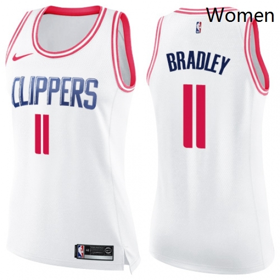 Womens Nike Los Angeles Clippers 11 Avery Bradley Swingman WhitePink Fashion NBA Jersey Womens Nike Los Angeles Clippers 11 Avery Bradley Swingman WhitePink Fashion NBA Jersey