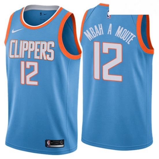 Womens Nike Los Angeles Clippers 12 Luc Mbah a Moute Swingman Blue NBA Jersey City Edition Womens Nike Los Angeles Clippers 12 Luc Mbah a Moute Swingman Blue NBA Jersey City Edition