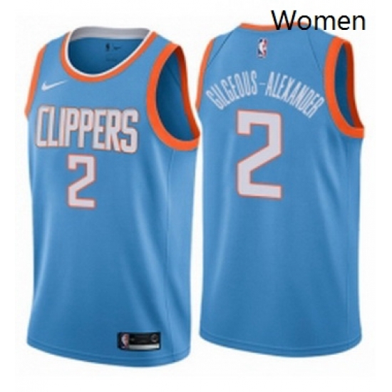 Womens Nike Los Angeles Clippers 2 Shai Gilgeous Alexander Swingman Blue NBA Jersey City Edition Womens Nike Los Angeles Clippers 2 Shai Gilgeous Alexander Swingman Blue NBA Jersey City Edition