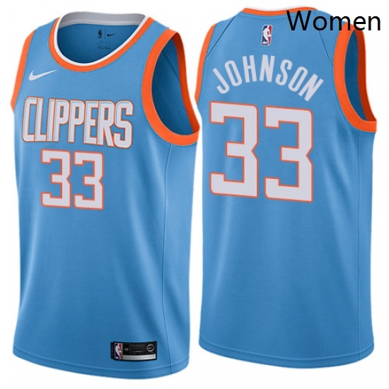 Womens Nike Los Angeles Clippers 33 Wesley Johnson Swingman Blue NBA Jersey City Edition Womens Nike Los Angeles Clippers 33 Wesley Johnson Swingman Blue NBA Jersey City Edition