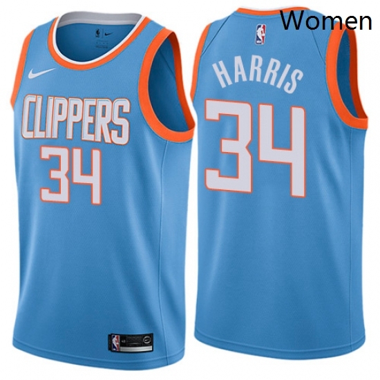 Womens Nike Los Angeles Clippers 34 Tobias Harris Swingman Blue NBA Jersey City Edition Womens Nike Los Angeles Clippers 34 Tobias Harris Swingman Blue NBA Jersey City Edition