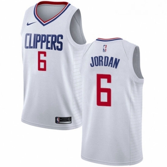 Womens Nike Los Angeles Clippers 6 DeAndre Jordan Swingman White NBA Jersey Association Edition Womens Nike Los Angeles Clippers 6 DeAndre Jordan Swingman White NBA Jersey Association Edition