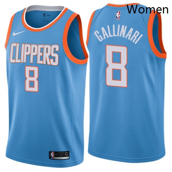 Womens Nike Los Angeles Clippers 8 Danilo Gallinari Swingman Blue NBA Jersey City Edition Womens Nike Los Angeles Clippers 8 Danilo Gallinari Swingman Blue NBA Jersey City Edition