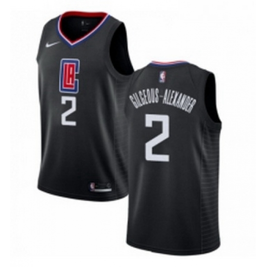 Youth Nike Los Angeles Clippers 2 Shai Gilgeous Alexander Swingman Black NBA Jersey Statement Edition 