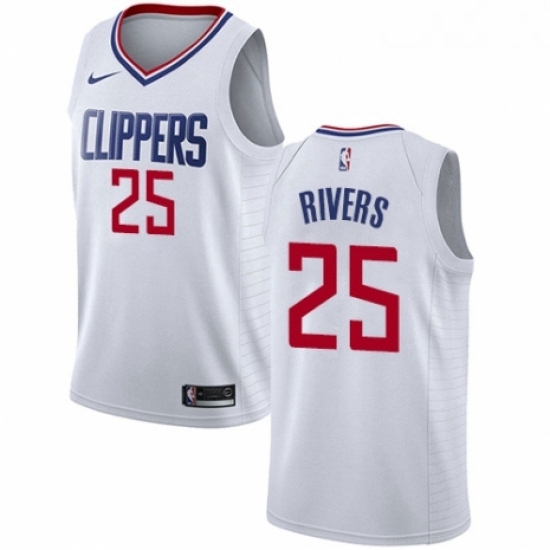Youth Nike Los Angeles Clippers 25 Austin Rivers Swingman White NBA Jersey Association Edition Youth Nike Los Angeles Clippers 25 Austin Rivers Swingman White NBA Jersey Association Edition