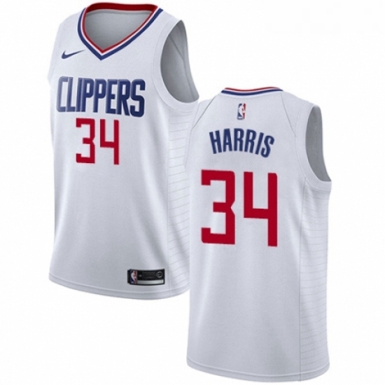 Youth Nike Los Angeles Clippers 34 Tobias Harris Authentic White NBA Jersey Association Edition Youth Nike Los Angeles Clippers 34 Tobias Harris Authentic White NBA Jersey Association Edition