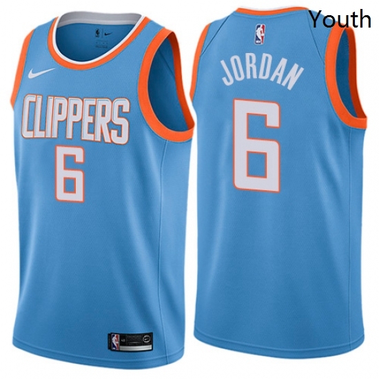 Youth Nike Los Angeles Clippers 6 DeAndre Jordan Swingman Blue NBA Jersey City Edition Youth Nike Los Angeles Clippers 6 DeAndre Jordan Swingman Blue NBA Jersey City Edition