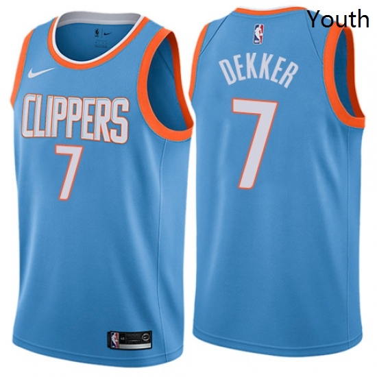 Youth Nike Los Angeles Clippers 7 Sam Dekker Swingman Blue NBA Jersey City Edition Youth Nike Los Angeles Clippers 7 Sam Dekker Swingman Blue NBA Jersey City Edition
