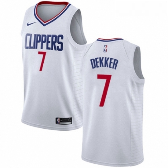 Youth Nike Los Angeles Clippers 7 Sam Dekker Swingman White NBA Jersey Association Edition Youth Nike Los Angeles Clippers 7 Sam Dekker Swingman White NBA Jersey Association Edition