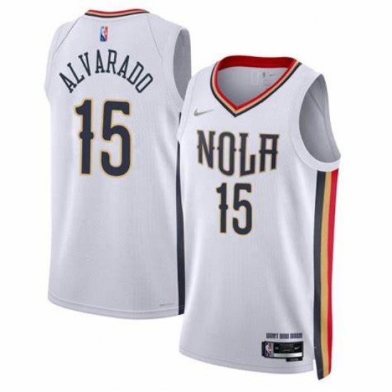 Men Jose Alvarado New Orleans Pelicans 15 Nike Swingman White Jersey Men Jose Alvarado New Orleans Pelicans 15 Nike Swingman White Jersey