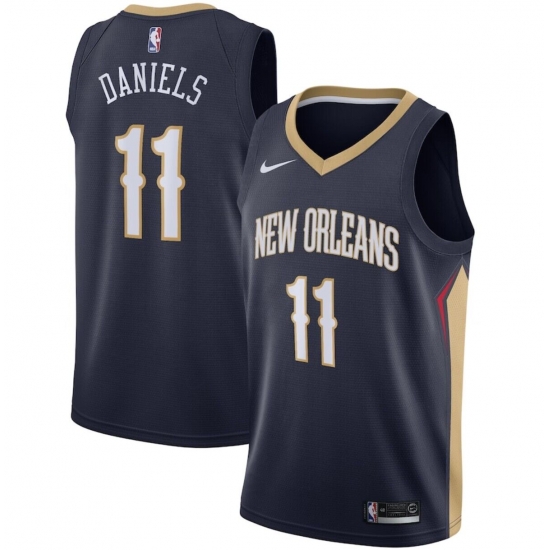 Men New Orleans Pelicans 11 Dyson Daniels Navy Icon Edition Stitched Jersey Men New Orleans Pelicans 11 Dyson Daniels Navy Icon Edition Stitched Jersey