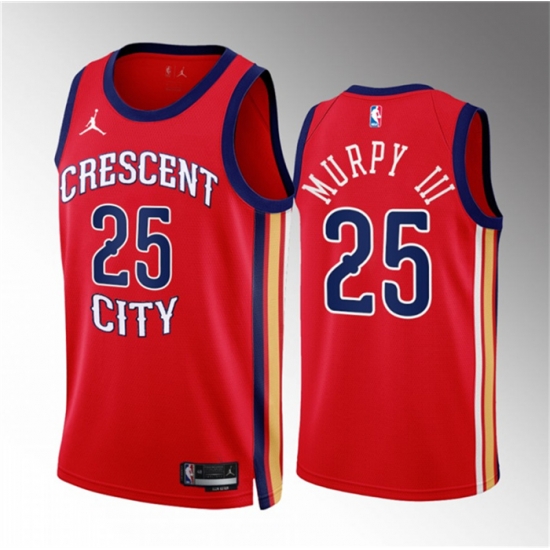 Men New Orleans Pelicans 25 Trey Murphy III Red 2022 23 Statement Edition Stitched Basketball Jersey Men New Orleans Pelicans 25 Trey Murphy III Red 2022 23 Statement Edition Stitched Basketball Jersey