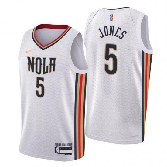 Men New Orleans Pelicans Herbert Jones White 75th Anniversary City Swingman Stitched Jersey Men New Orleans Pelicans Herbert Jones White 75th Anniversary City Swingman Stitched Jersey