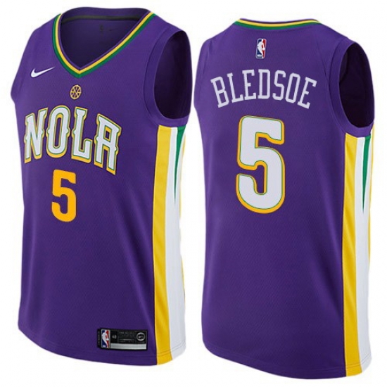 Men Nike New Orleans Pelicans 5 Eric Bledsoe Purple NBA Swingman City Edition Jersey Men Nike New Orleans Pelicans 5 Eric Bledsoe Purple NBA Swingman City Edition Jersey