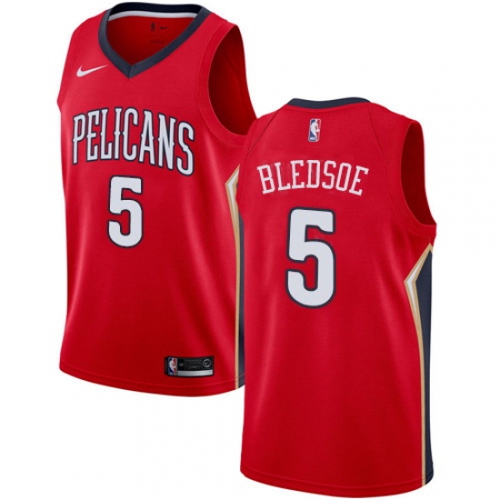 Men Nike New Orleans Pelicans 5 Eric Bledsoe Red NBA Swingman Statement Edition Jersey Men Nike New Orleans Pelicans 5 Eric Bledsoe Red NBA Swingman Statement Edition Jersey