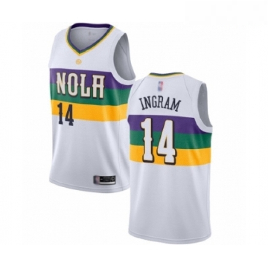 Mens New Orleans Pelicans 14 Brandon Ingram Authentic White Basketball Jersey City Edition Mens New Orleans Pelicans 14 Brandon Ingram Authentic White Basketball Jersey City Edition