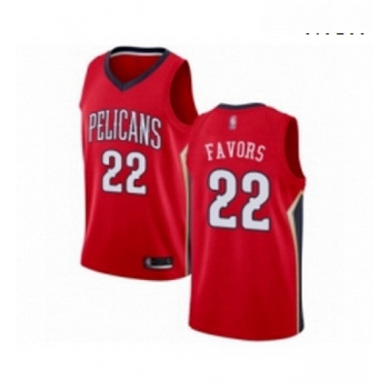 Mens New Orleans Pelicans 22 Derrick Favors Authentic Red Basketball Jersey Statement Edition Mens New Orleans Pelicans 22 Derrick Favors Authentic Red Basketball Jersey Statement Edition