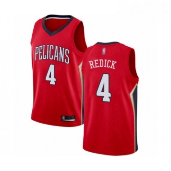 Mens New Orleans Pelicans 4 JJ Redick Authentic Red Basketball Jersey Statement Edition Mens New Orleans Pelicans 4 JJ Redick Authentic Red Basketball Jersey Statement Edition