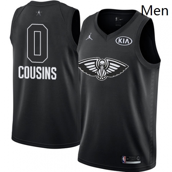 Mens Nike Jordan New Orleans Pelicans 0 DeMarcus Cousins Swingman Black 2018 All Star Game NBA Jersey Mens Nike Jordan New Orleans Pelicans 0 DeMarcus Cousins Swingman Black 2018 All Star Game NBA Jersey