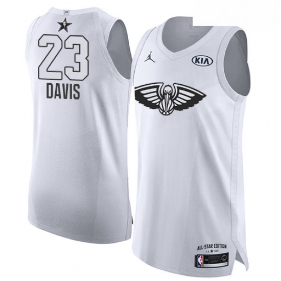 Mens Nike Jordan New Orleans Pelicans 23 Anthony Davis Authentic White 2018 All Star Game NBA Jersey Mens Nike Jordan New Orleans Pelicans 23 Anthony Davis Authentic White 2018 All Star Game NBA Jersey