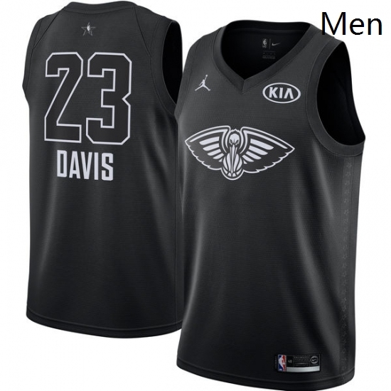 Mens Nike Jordan New Orleans Pelicans 23 Anthony Davis Swingman Black 2018 All Star Game NBA Jersey Mens Nike Jordan New Orleans Pelicans 23 Anthony Davis Swingman Black 2018 All Star Game NBA Jersey