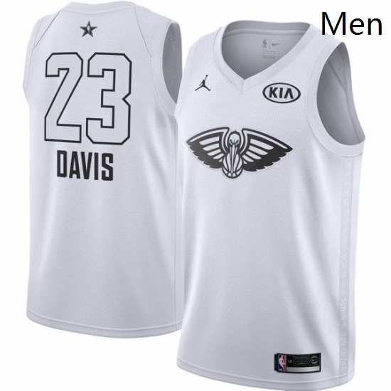 Mens Nike Jordan New Orleans Pelicans 23 Anthony Davis Swingman White 2018 All Star Game NBA Jersey Mens Nike Jordan New Orleans Pelicans 23 Anthony Davis Swingman White 2018 All Star Game NBA Jersey