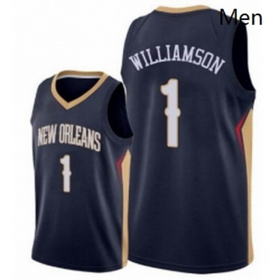 Mens Nike New Orleans Pelicans 1 Zion Williamson Navy NBA Swingman Icon Edition Jersey Mens Nike New Orleans Pelicans 1 Zion Williamson Navy NBA Swingman Icon Edition Jersey