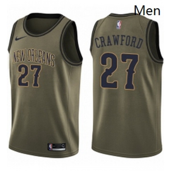 Mens Nike New Orleans Pelicans 27 Jordan Crawford Swingman Green Salute to Service NBA Jersey Mens Nike New Orleans Pelicans 27 Jordan Crawford Swingman Green Salute to Service NBA Jersey