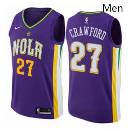 Mens Nike New Orleans Pelicans 27 Jordan Crawford Swingman Purple NBA Jersey City Edition Mens Nike New Orleans Pelicans 27 Jordan Crawford Swingman Purple NBA Jersey City Edition