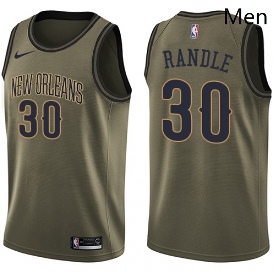 Mens Nike New Orleans Pelicans 30 Julius Randle Swingman Green Salute to Service NBA Jersey Mens Nike New Orleans Pelicans 30 Julius Randle Swingman Green Salute to Service NBA Jersey