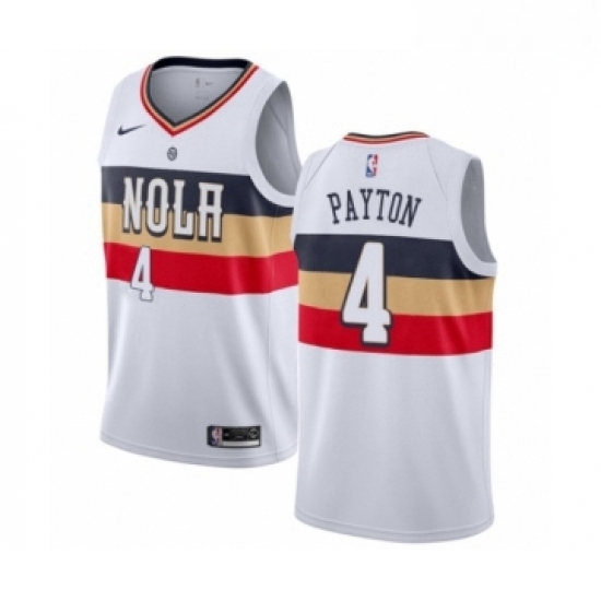 Mens Nike New Orleans Pelicans 4 Elfrid Payton White Swingman Jersey Earned Edition Mens Nike New Orleans Pelicans 4 Elfrid Payton White Swingman Jersey Earned Edition