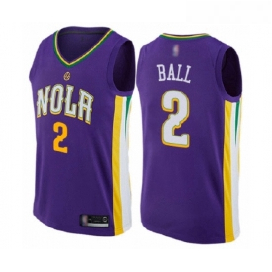 Womens New Orleans Pelicans 2 Lonzo Ball Swingman Purple Basketball Jersey City Edition Womens New Orleans Pelicans 2 Lonzo Ball Swingman Purple Basketball Jersey City Edition