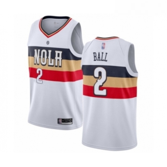 Womens New Orleans Pelicans 2 Lonzo Ball White Swingman Jersey Earned Edition Womens New Orleans Pelicans 2 Lonzo Ball White Swingman Jersey Earned Edition