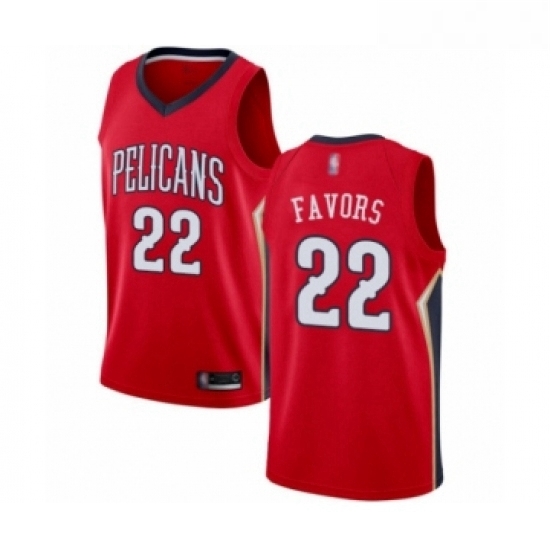 Womens New Orleans Pelicans 22 Derrick Favors Swingman Red Basketball Jersey Statement Edition Womens New Orleans Pelicans 22 Derrick Favors Swingman Red Basketball Jersey Statement Edition