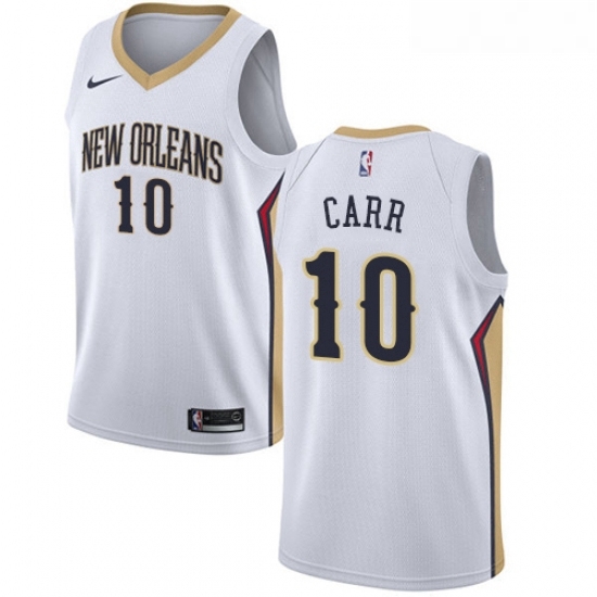 Womens Nike New Orleans Pelicans 10 Tony Carr Authentic White NBA Jersey Association Edition Womens Nike New Orleans Pelicans 10 Tony Carr Authentic White NBA Jersey Association Edition