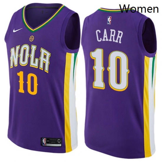 Womens Nike New Orleans Pelicans 10 Tony Carr Swingman Purple NBA Jersey City Edition Womens Nike New Orleans Pelicans 10 Tony Carr Swingman Purple NBA Jersey City Edition