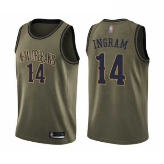 Youth New Orleans Pelicans 14 Brandon Ingram Swingman Green Salute to Service Basketball Jersey Youth New Orleans Pelicans 14 Brandon Ingram Swingman Green Salute to Service Basketball Jersey