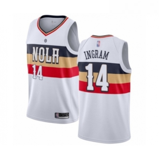 Youth New Orleans Pelicans 14 Brandon Ingram White Swingman Jersey Earned Edition Youth New Orleans Pelicans 14 Brandon Ingram White Swingman Jersey Earned Edition