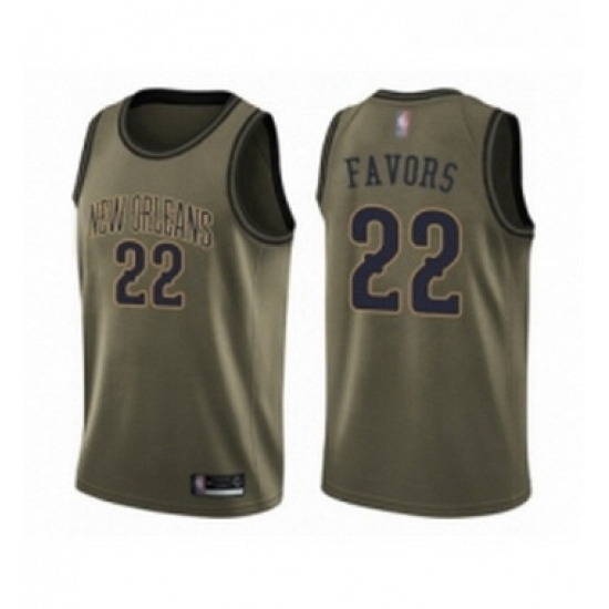 Youth New Orleans Pelicans 22 Derrick Favors Swingman Green Salute to Service Basketball Jersey Youth New Orleans Pelicans 22 Derrick Favors Swingman Green Salute to Service Basketball Jersey