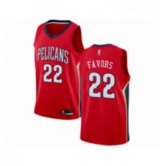 Youth New Orleans Pelicans 22 Derrick Favors Swingman Red Basketball Jersey Statement Edition Youth New Orleans Pelicans 22 Derrick Favors Swingman Red Basketball Jersey Statement Edition