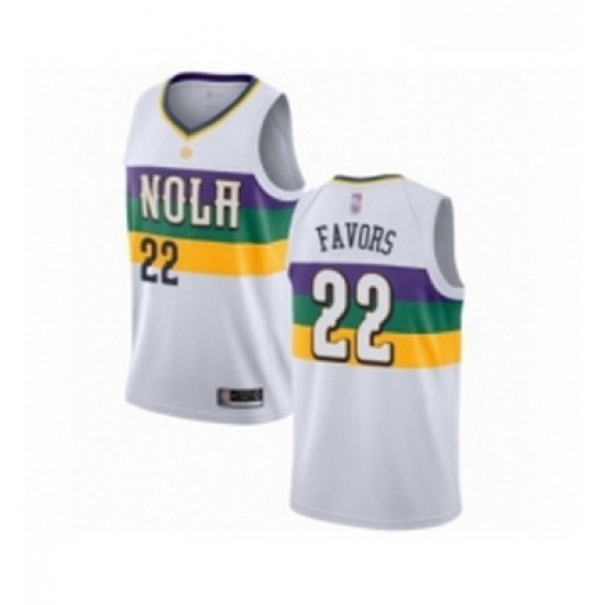 Youth New Orleans Pelicans 22 Derrick Favors Swingman White Basketball Jersey City Edition Youth New Orleans Pelicans 22 Derrick Favors Swingman White Basketball Jersey City Edition