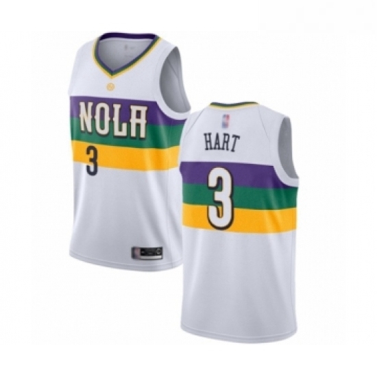 Youth New Orleans Pelicans 3 Josh Hart Swingman White Basketball Jersey City Edition Youth New Orleans Pelicans 3 Josh Hart Swingman White Basketball Jersey City Edition