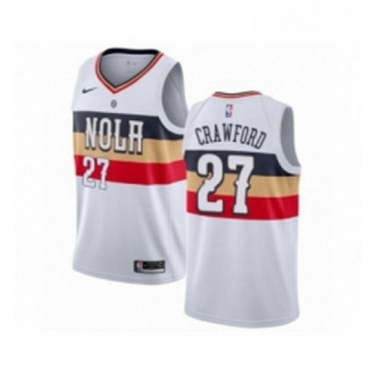 Youth Nike New Orleans Pelicans 27 Jordan Crawford White Swingman Jersey Earned Edition 
