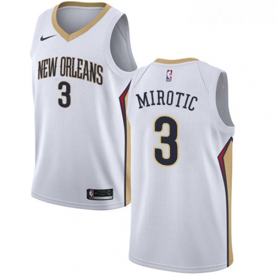 Youth Nike New Orleans Pelicans 3 Nikola Mirotic Authentic White NBA Jersey Association Edition Youth Nike New Orleans Pelicans 3 Nikola Mirotic Authentic White NBA Jersey Association Edition