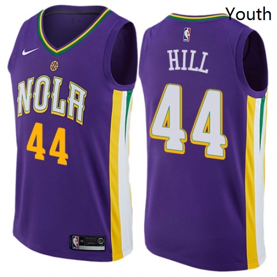 Youth Nike New Orleans Pelicans 44 Solomon Hill Swingman Purple NBA Jersey City Edition Youth Nike New Orleans Pelicans 44 Solomon Hill Swingman Purple NBA Jersey City Edition
