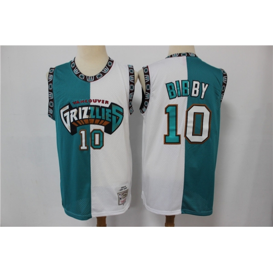 Grizzlies 10 Mike Bibby Blue White Split Hardwood Classics Jersey Grizzlies 10 Mike Bibby Blue White Split Hardwood Classics Jersey