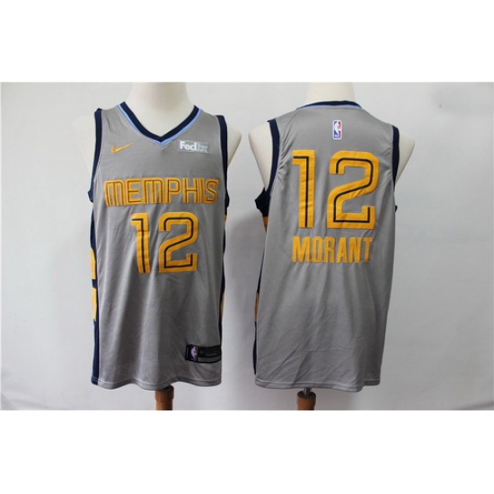 Grizzlies 12 Ja Morant Gray City Edition Nike Swingman Jersey Grizzlies 12 Ja Morant Gray City Edition Nike Swingman Jersey