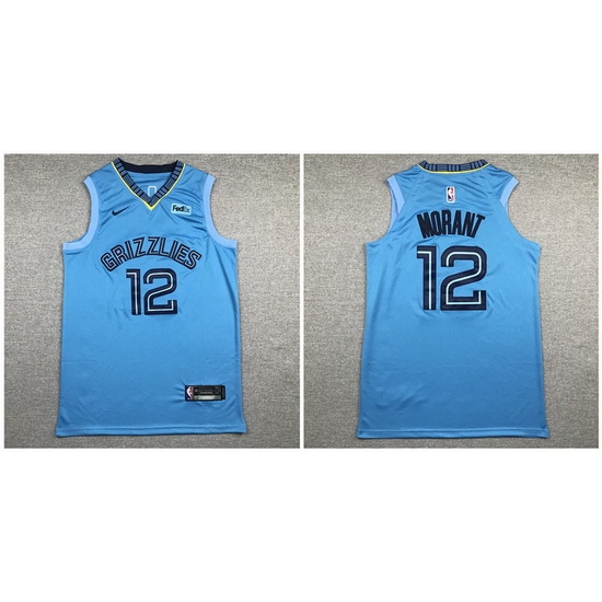Grizzlies 12 Ja Morant Light Blue Nike Authentic Jersey Grizzlies 12 Ja Morant Light Blue Nike Authentic Jersey