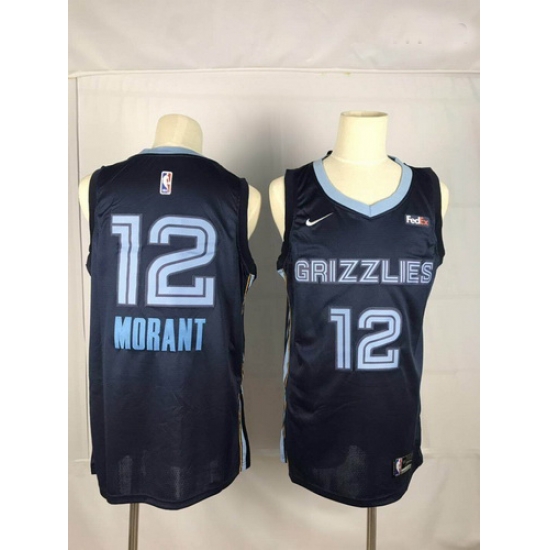 Grizzlies 12 Ja Morant Navy Nike Swingman Jersey Grizzlies 12 Ja Morant Navy Nike Swingman Jersey