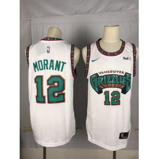 Grizzlies 12 Ja Morant White Nike Swingman Jersey Grizzlies 12 Ja Morant White Nike Swingman Jersey